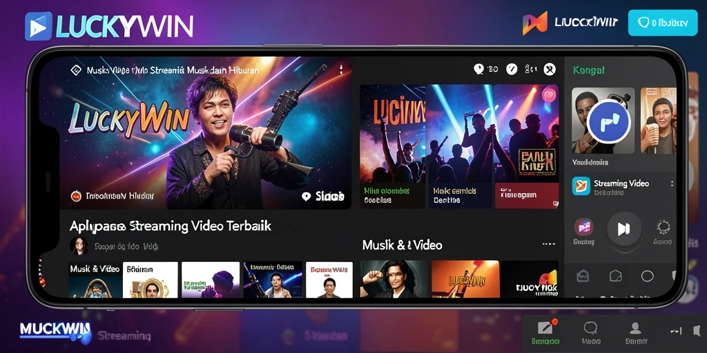 Antarmuka LUCKYWIN untuk Streaming Video yang intuitif dan modern.