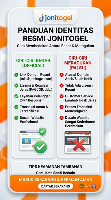 Tampilan kanal resmi jonitogel